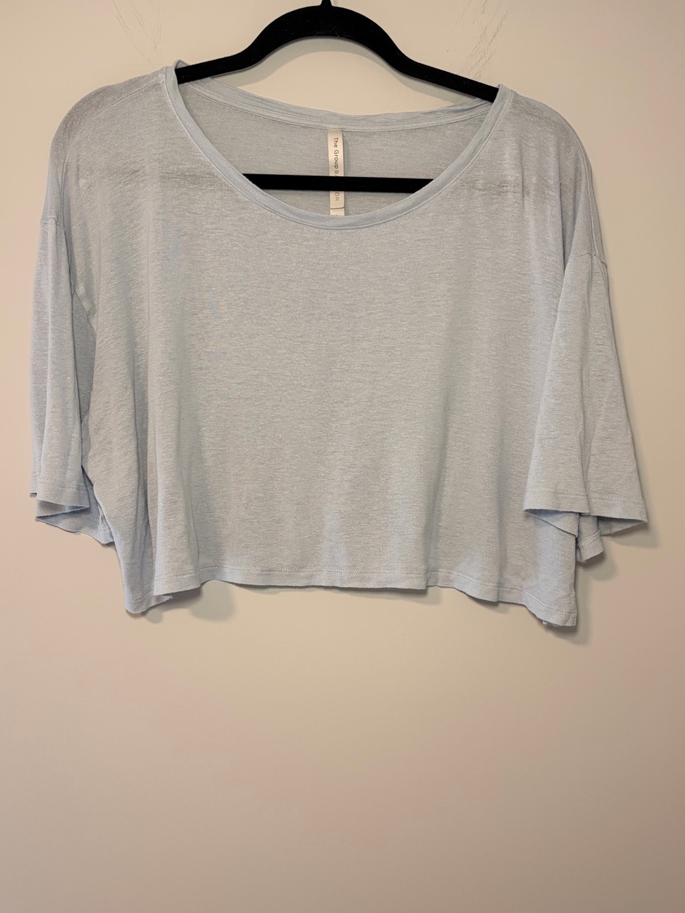 Aritzia Light Blue Cropped Boxy Tee